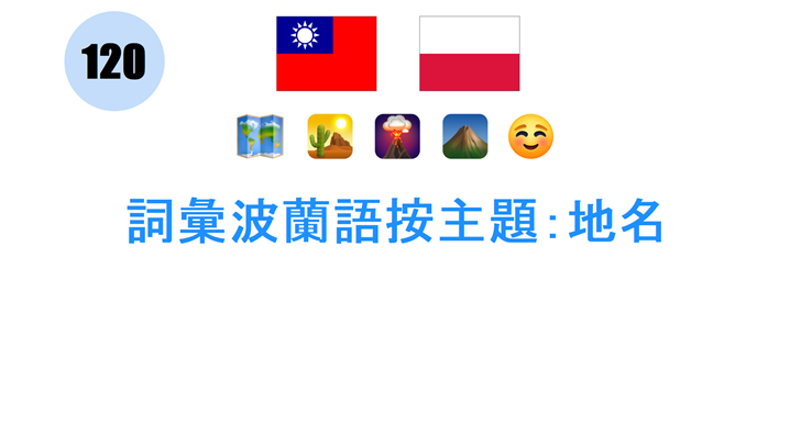 詞彙波蘭語按主題：地名
